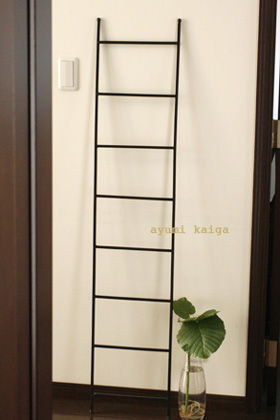 はしごを使って狭いスペースを有効活用