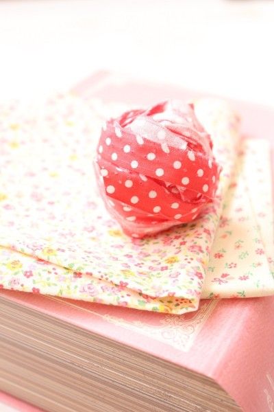 布のリボン・さき布と手作りキューブライト　～　「ナチュラルな暮らしのヒント」から