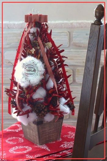 ◆クリスマスNo.13　とうがらしのツリー