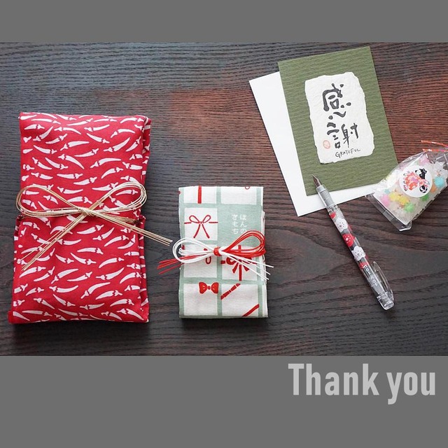 敬老の日のプレゼントに♪ 簡単手ぬぐいラッピング