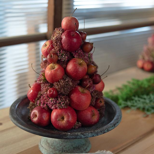 【長野県/道の駅・あおき】後編　ヒメリンゴのクリスマスツリーの作り方