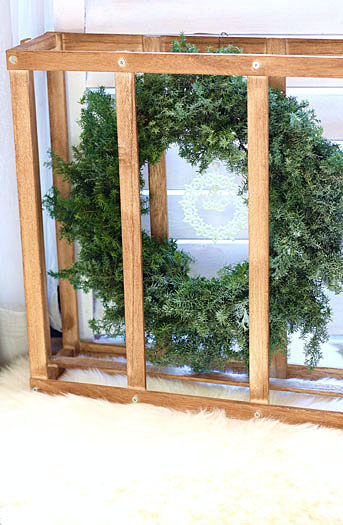 2012クリスマス・10　クリスマスリースの木枠活用法