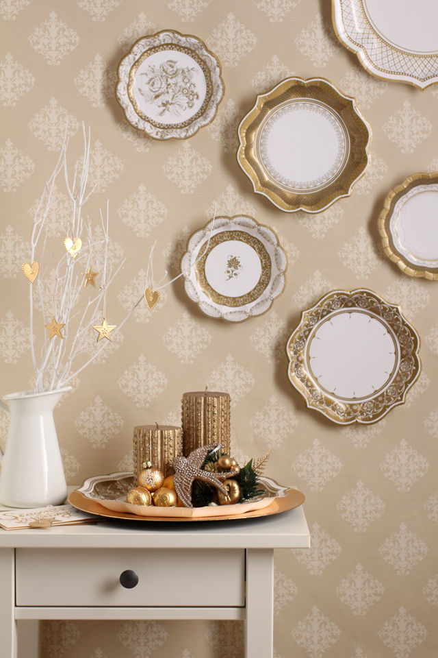 ペーパープレートで、気軽＆ゴージャスなクリスマス・デコレーション