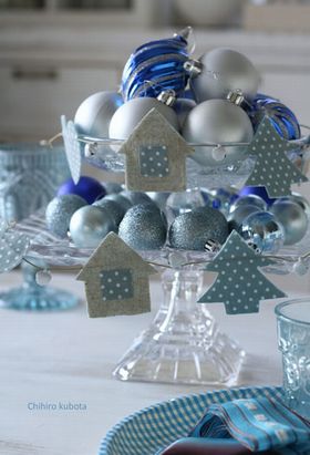 **クリスマス特集**　コンポートでアレンジ・簡単ブルークリスマス