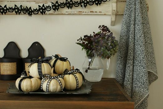 ◆ハロウィン特集No3．白ミニかぼちゃの可愛い飾り方