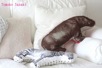 デザインプリントをクッションに簡単アレンジ