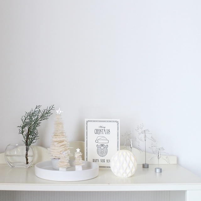  100均和紙でツリーを手作り♪　和室で楽しむクリスマス