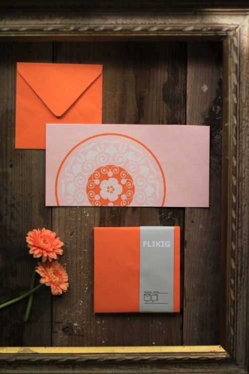 モダンオリエンタル♪ IKEAで見つけた封筒付きカード