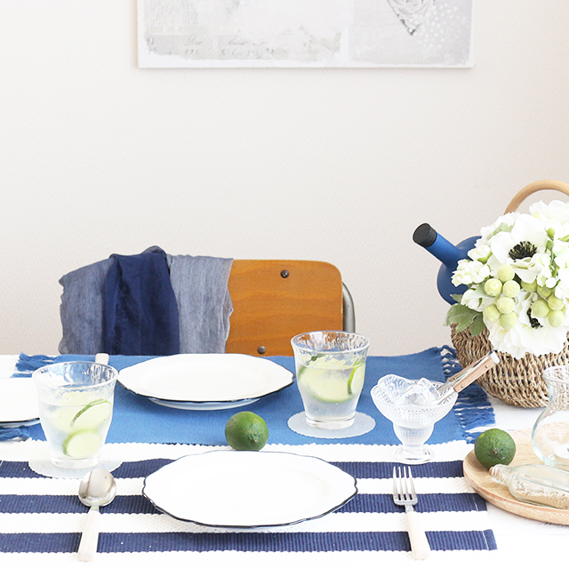 初夏のテーブルコーディネート♪ マリンテイストで涼し気に
