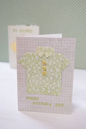 父の日のカードは折り紙でつくる「パパのシャツ」