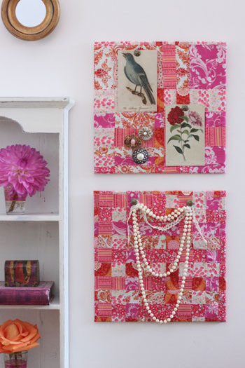 ハギレでかわいいパッチワーク風ピンナップボード