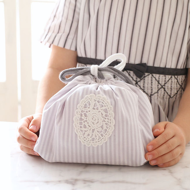 あそび育★入園準備　ひもを一本変えるだけ！お弁当袋を子どもにも閉じやすく