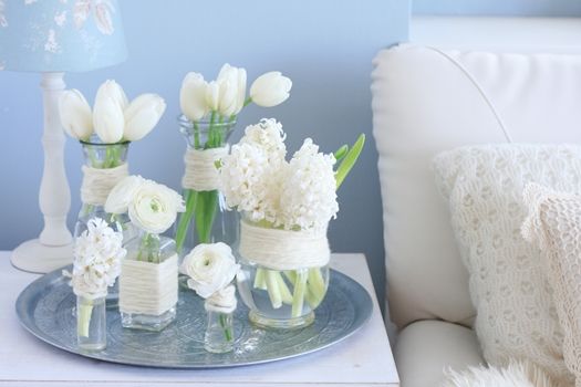 毛糸を巻くだけ♪簡単♪冬の花器アレンジ