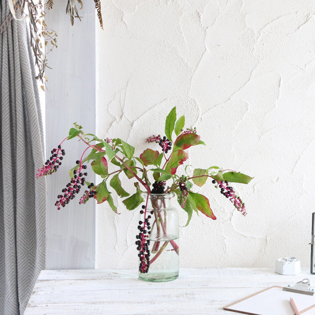 ［雑草アレンジ］たわわに実ったヨウシュヤマゴボウ。ポイント3つですてきなグリーン飾りに