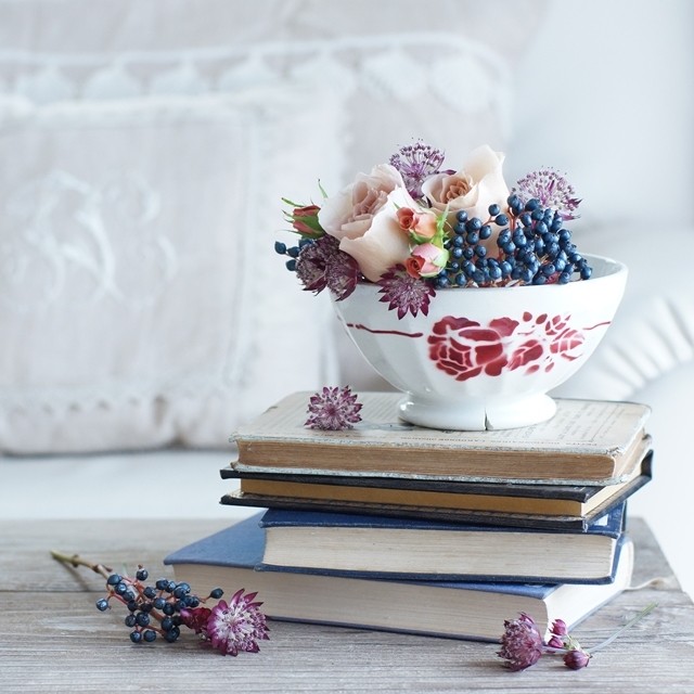 【秋の花色配色】ベージュ＆ブラウン　アンティークな花色合わせのコツ