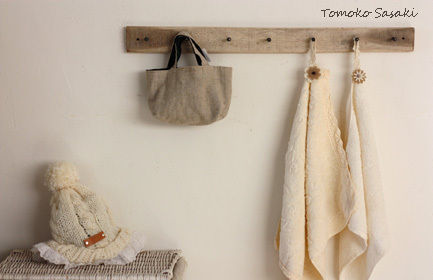 １００円レースリボンでタオルも簡単キュートに