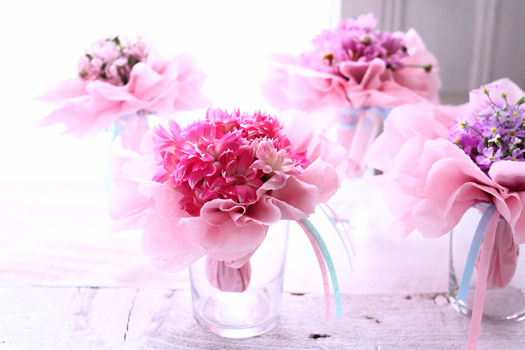 母の日にも！ペーパーナプキンを使ったプチブーケ