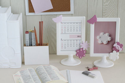 ＩＫＥＡフォトフレームにクレイでデコ！オリジナルカレンダー作りましょ