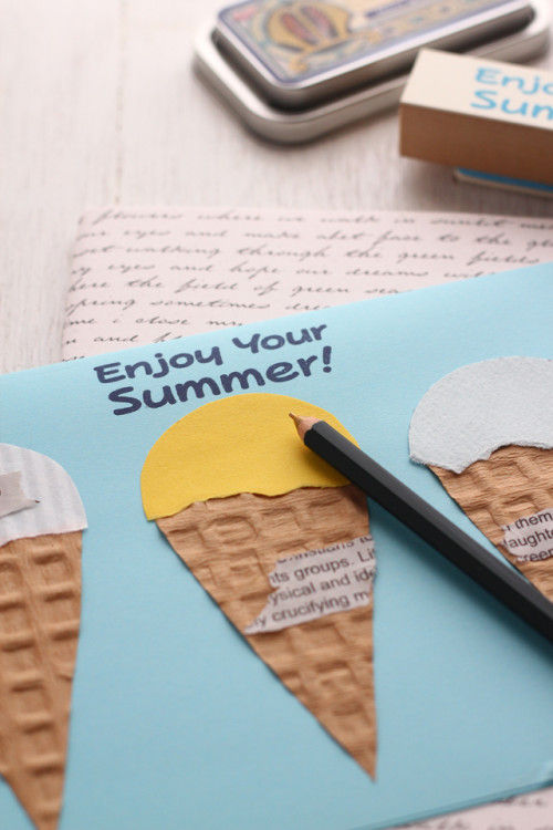 手づくりの暑中見舞い＝サマーカードで、ご挨拶