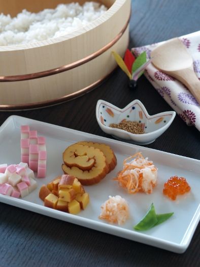 おせちの残りでちらし寿司＆五目ご飯