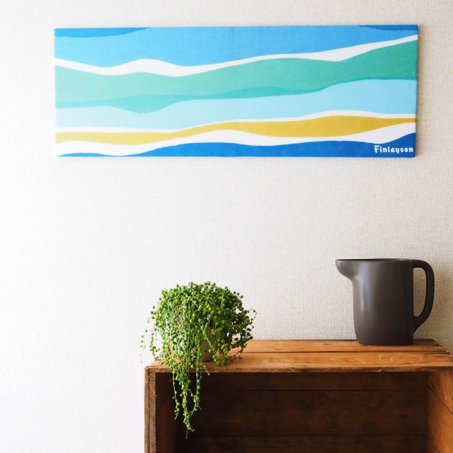 手ぬぐいと100円発泡スチロール板でつくる簡単インテリアパネルづくり（前編）