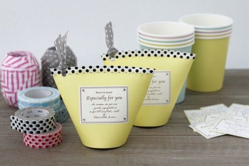 ギャザリングを楽しく演出★紙コップラッピングアイディア