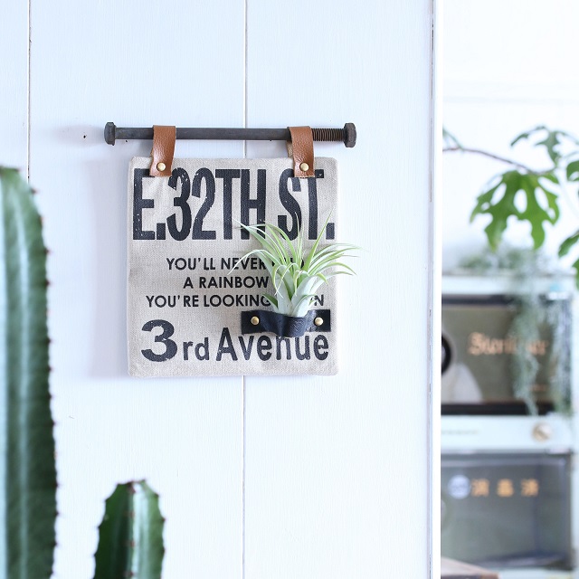 セリアのファブリックボードをブルックリン風エアプランツホルダーに♪