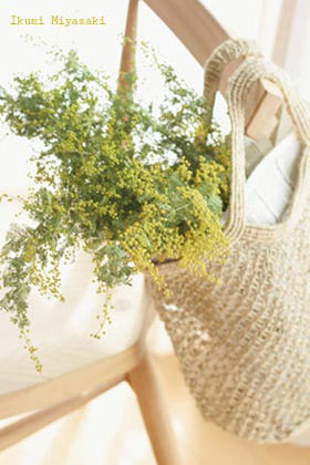 ミモザのリースで春を呼び込む