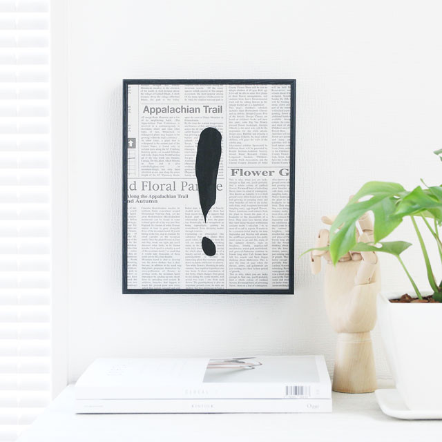 100均英字新聞を使って♪　簡単手書きアートでおしゃれインテリア