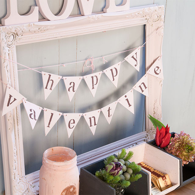 バレンタインの来客は、100均★簡単ペイントでお出迎え