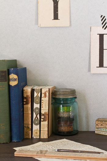 マスキングテープで、いただいた年賀状を簡易製本