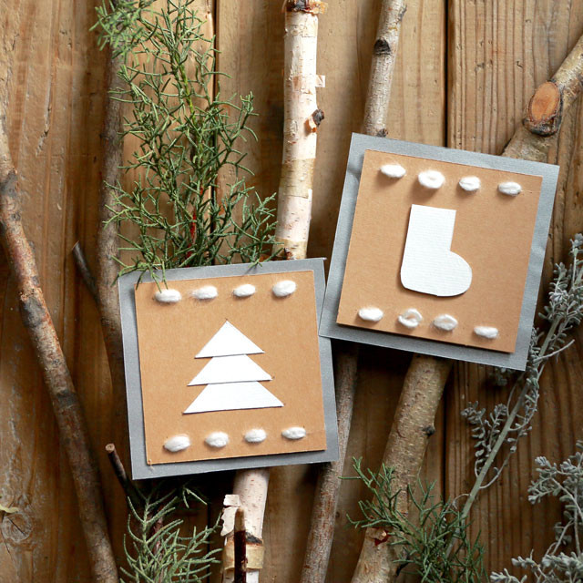 あそび育★こどもとつくろう！なみ縫いステッチのクリスマスカード