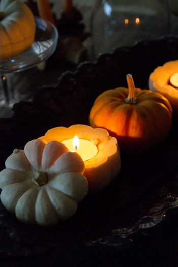 ◆ハロウィン特集№5　カボチャをくりぬいてキャンドルホルダー