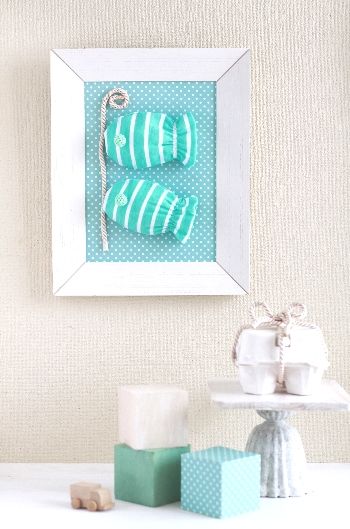 ベビー用ミトンで作る鯉のぼりのフレーム飾り