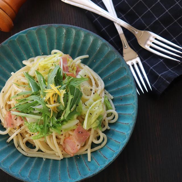 味付けは塩とこしょうだけ　白菜と柚子のスパゲティーの作り方