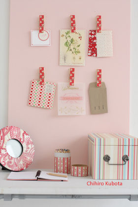 ３００円ショップの木製ピンでミニインテリア