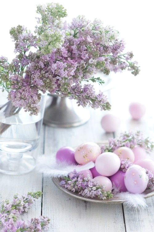 今年のイースターは大人可愛く♪～ライラックと一緒に飾って～
