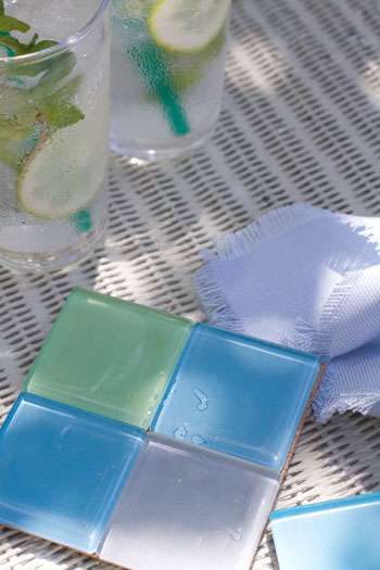 タイルを使ってコースター作り