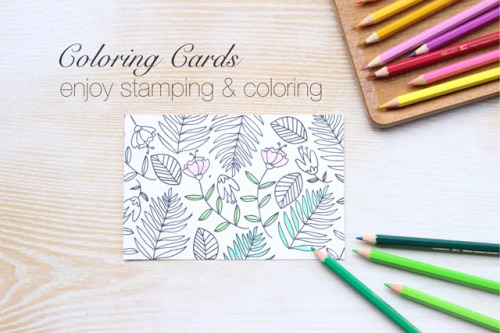 作って楽しい！　塗って楽しい！　大人の塗り絵・カラーリングカード