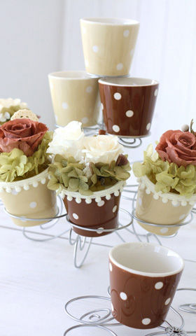 Ｖ．Ｄにパフェ風プリザーブドアレンジ！『ＤＥＣＯ　ナチュラルキッチン　プリパフェ』