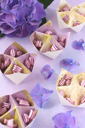 和紙のあじさい風お皿