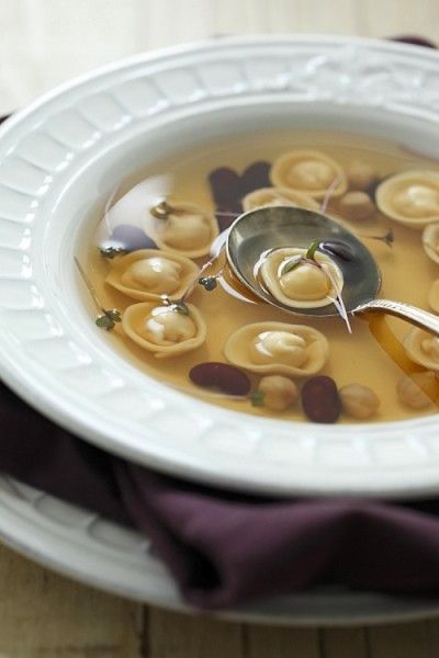 トルテリーニのスープでブランチ