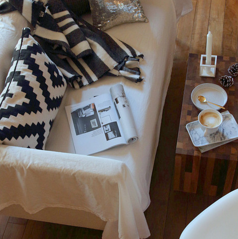 ストレスフリーなソファカバーと、すっきり！食品収納　　～　「ナチュラルな暮らしのヒント」から