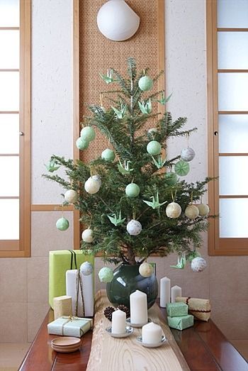 ◆クリスマスNo.15　和のオーナメントで飾るクリスマスツリー