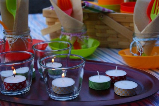 100円ティーライトをマスキングテープでカラフルアレンジ