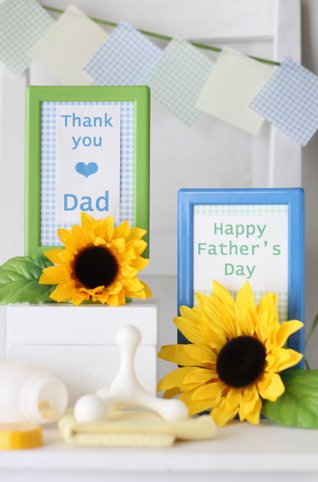 父の日に♪　元気が出るフラワーフォトスタンド