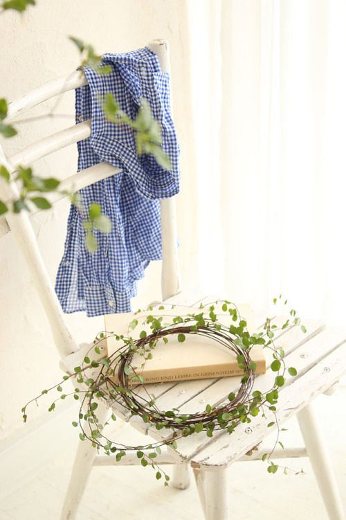 インテリアに♪　巻くだけのシンプル＆ナチュラルリース