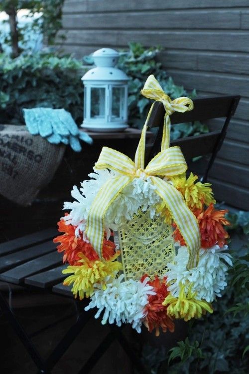 虫コナーズをIKEAのお花でリースに大変身♪