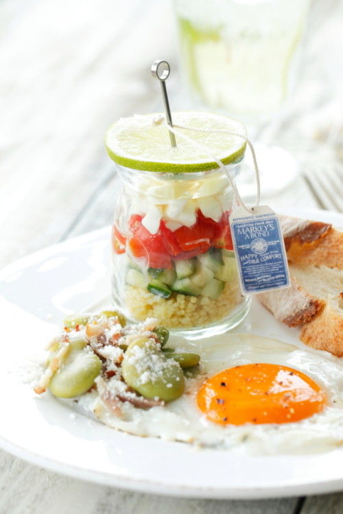 グラスサラダが涼しげ　初夏のおしゃれなブランチプレート