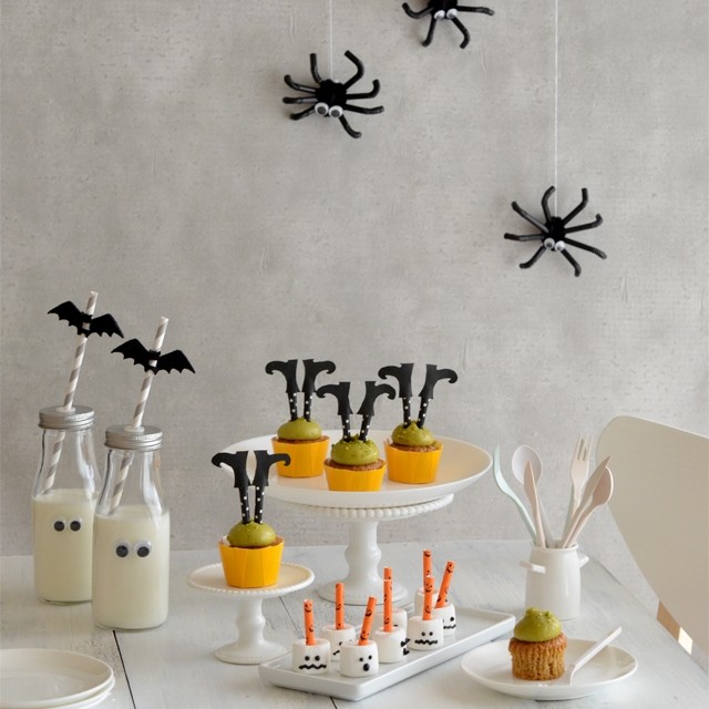 安い！お手軽！ストローを使ったハロウィンパーティのデコレーション♪